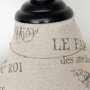 Vintage Silver Pearl Choker Necklace